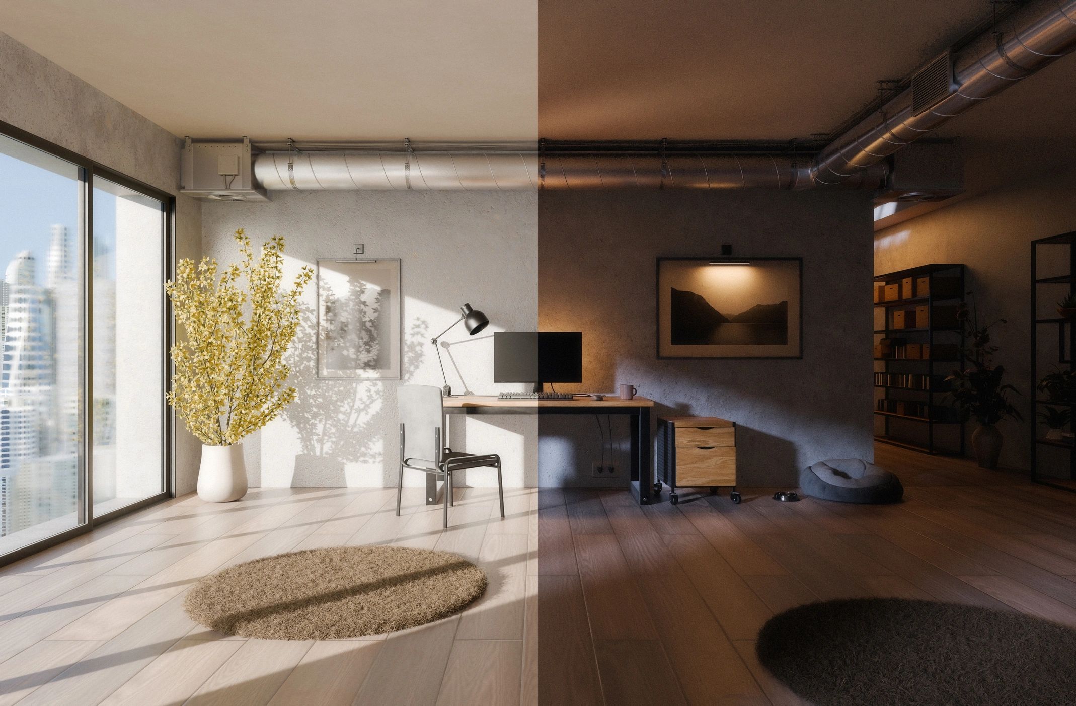 Modern workspace representing secure digital operations